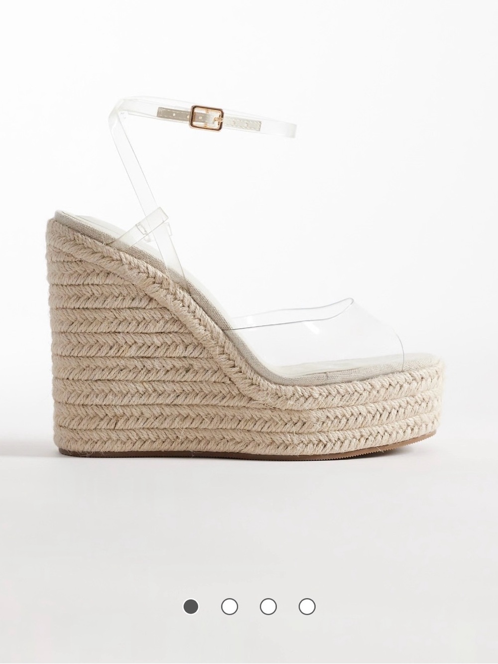 ASOS DESIGN Tamryn espadrille wedges in clear